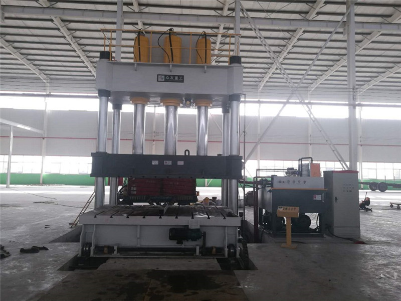 800噸三梁四柱三缸移動工作臺液壓墊液壓機