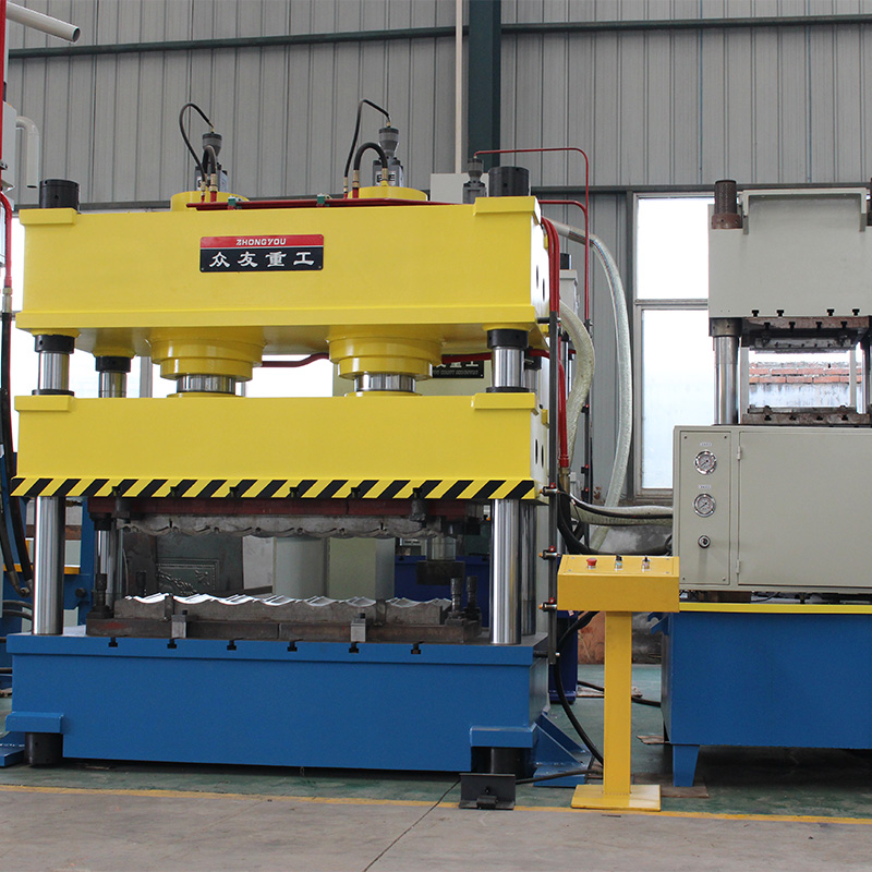 315T雙缸大臺(tái)面壓金屬瓦液壓機(jī)