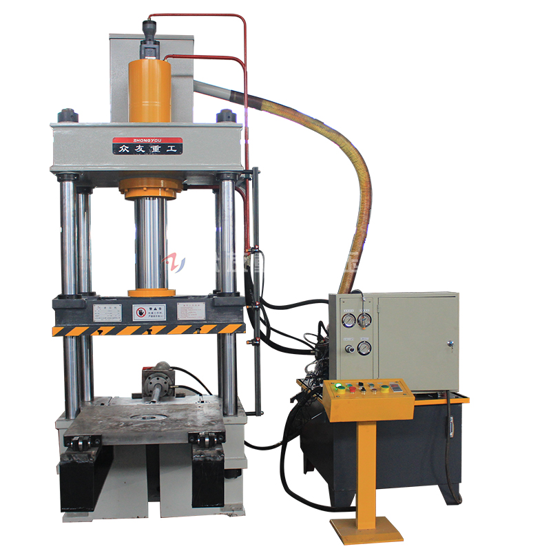 100噸帶移動工作臺成型四柱液壓機